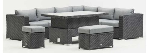 RRP £1700 Boxed Brand New Sourced From Amc Furniture Chakra Rising Geey Corner Day Set