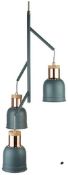 RRP £140 Lot To Contain X2 Boxed The Lighting Collection Barham 3 Light Grey And Copper Pendant