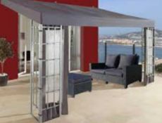 RRP £440 Boxed 4Mx3M Steel Permanent Gazebo (1 Of 2 Only)