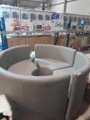 RRP £400 Set Of 4 Grey Leather Outdoor Seats