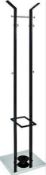 RRP £150 Boxed Haku Coat Stand, Tubular Steel, High-Gloss Black Finish, 89527