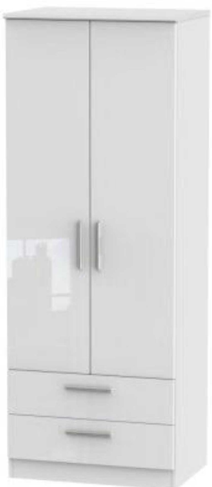 RRP £300 Boxed Furniture In Fashion Lola 2 Door 2 Drawer Wardrobe