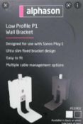 RRP £130 Lot To Contain X16 Boxed Alphason Low Profile P1 Wall Bracket