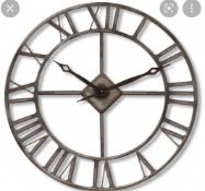 RRP £100 Boxed Jonart Design Outdoor Rustic Large Clock