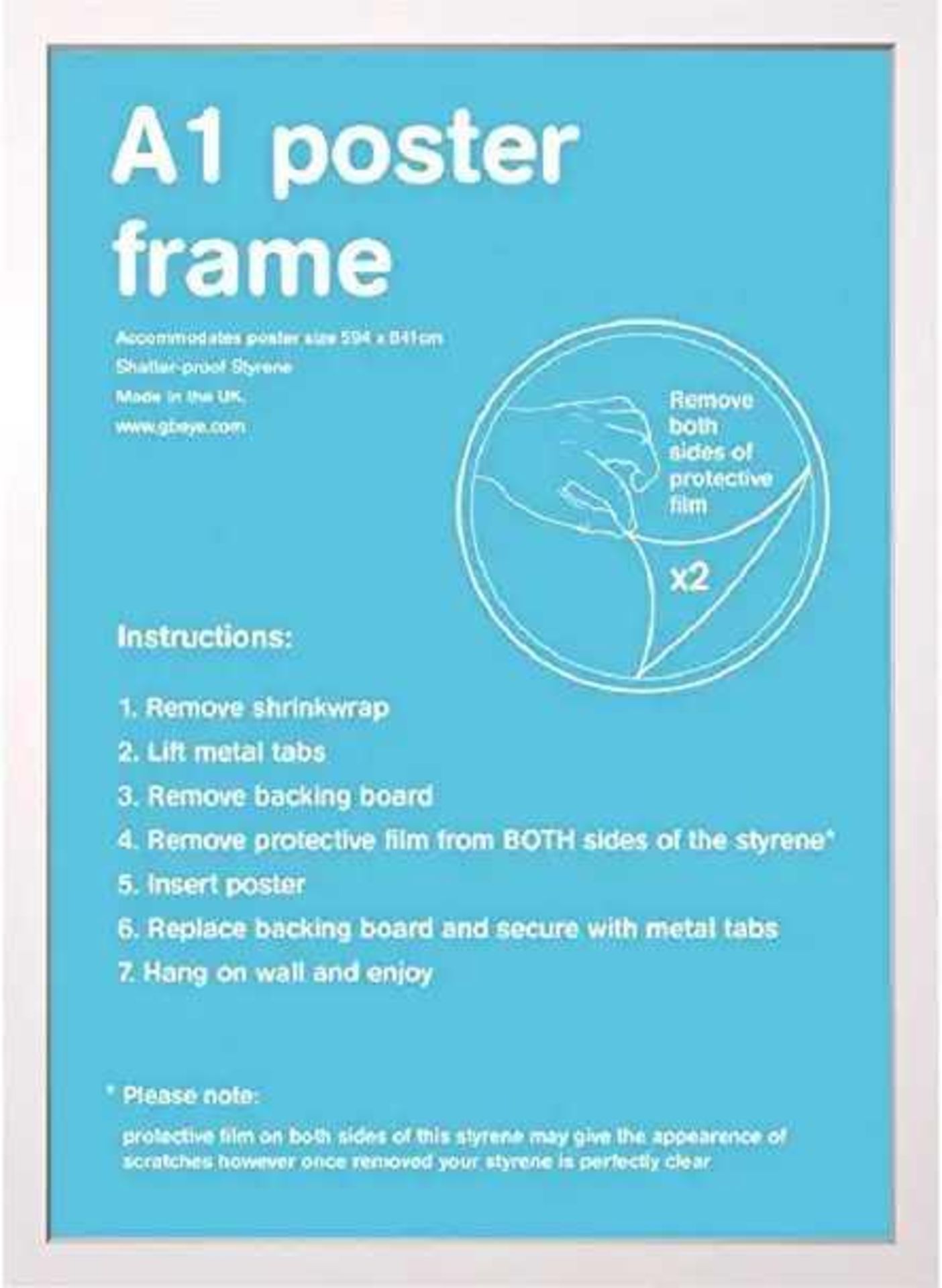 RRP £90 Lot To Contain 9 A1 59.4 X 84.1Cm Poster Frames
