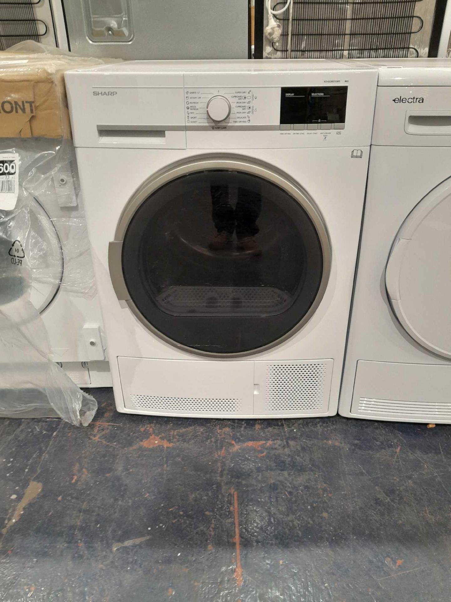 RRP £300 Sharp Kd-Gcb8S7Gw9-En 8Kg Condenser Tumble Dryer - Image 2 of 2