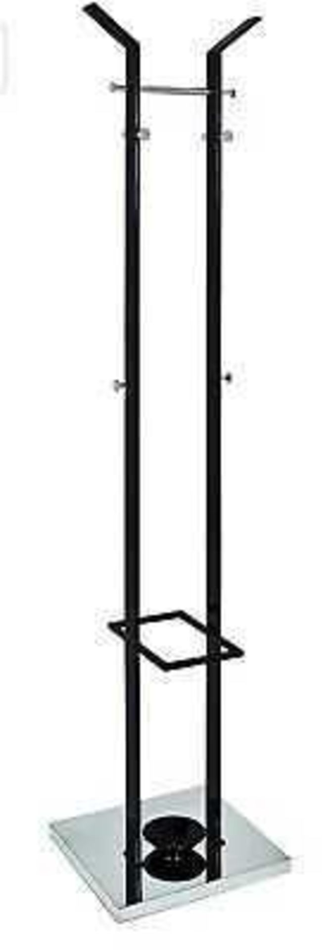 RRP £250 Boxed Haku Furniture Coat Stand, 181 X 37 X 37 Cm, Chrome Black - Image 2 of 2