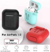 RRP £110 Lot To Contain X7 Boxed Silicone Dual Cap Airpods Case