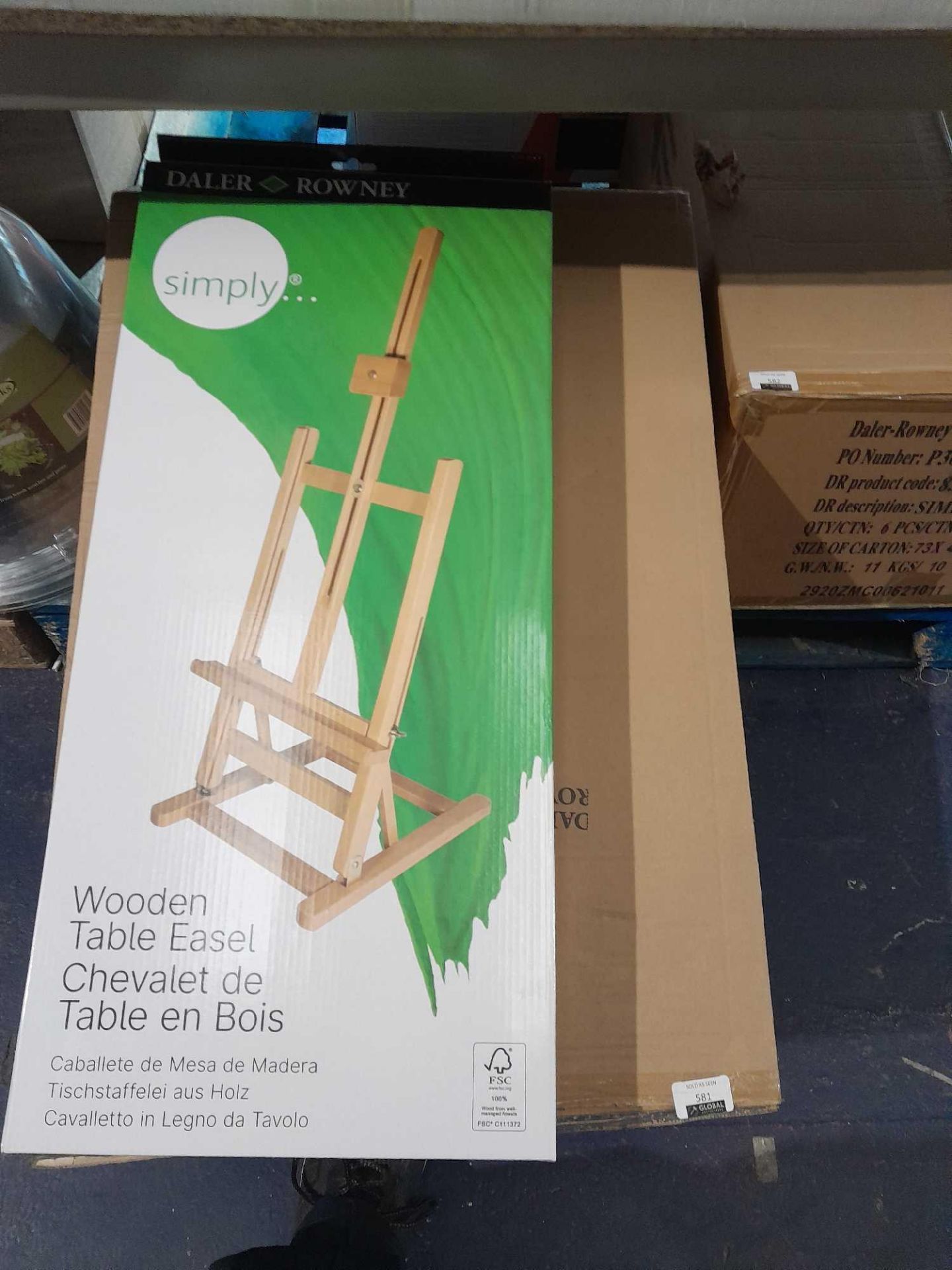 RRP £125 Box To Contain 5 Boxed Brand New Daler Rowney Wooden Table Easels - Image 2 of 2