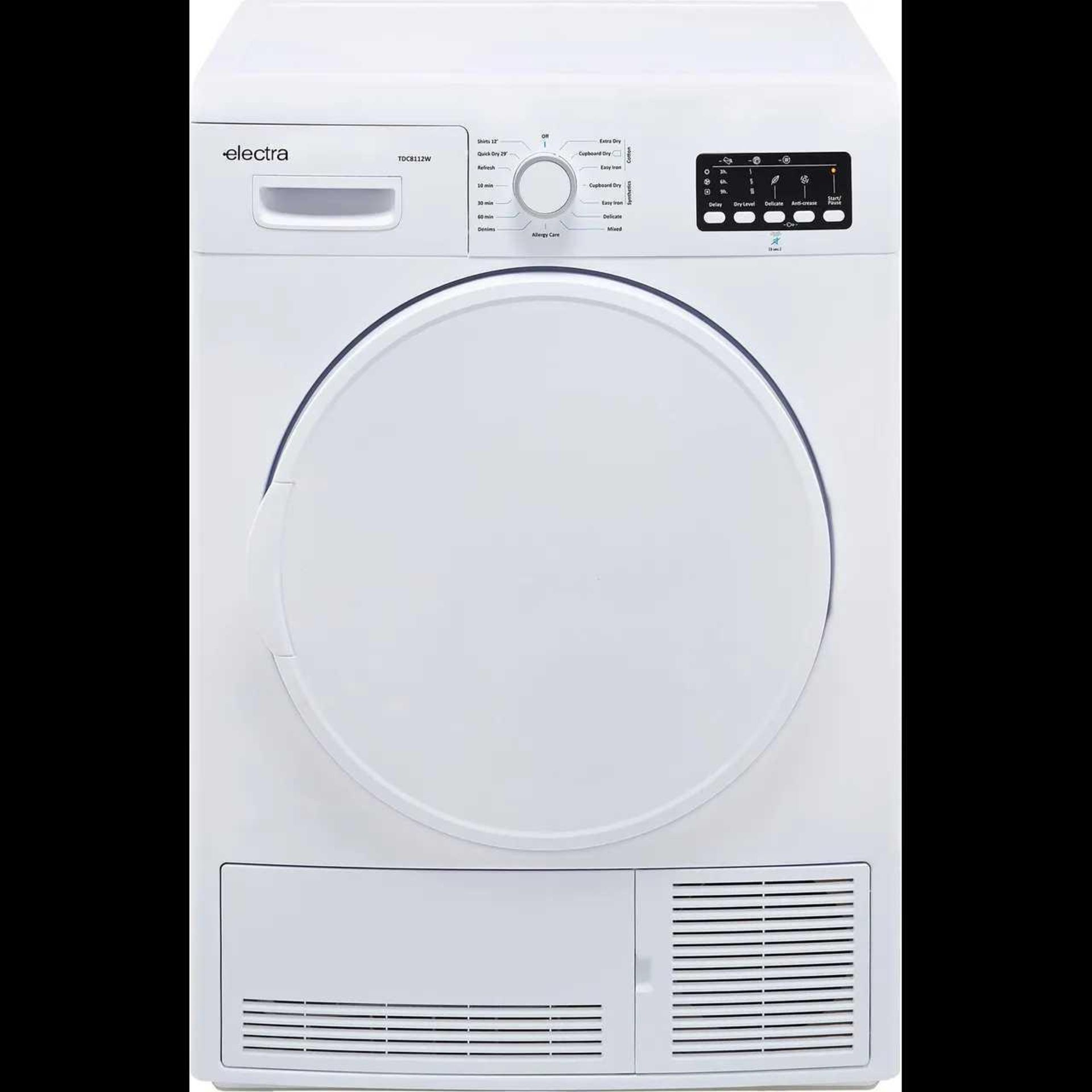 RRP £280 Electra Tdc8112W 8Kg Condenser Tumble Dryer