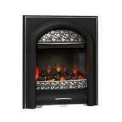 RRP £540 Boxed Elsa Electric Inset Fire Black/Silver