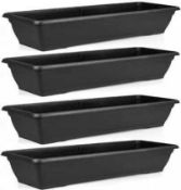 RRP £100 Lot To Contain 8 Assorted Plastic Garden Planters