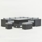 RRP £1700 Boxed Brand New Sourced From Amc Furniture Chakra Rising Geey Corner Day Set