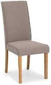 RRP £160 Boxed Seville Linen Grey Oak Dining Chair