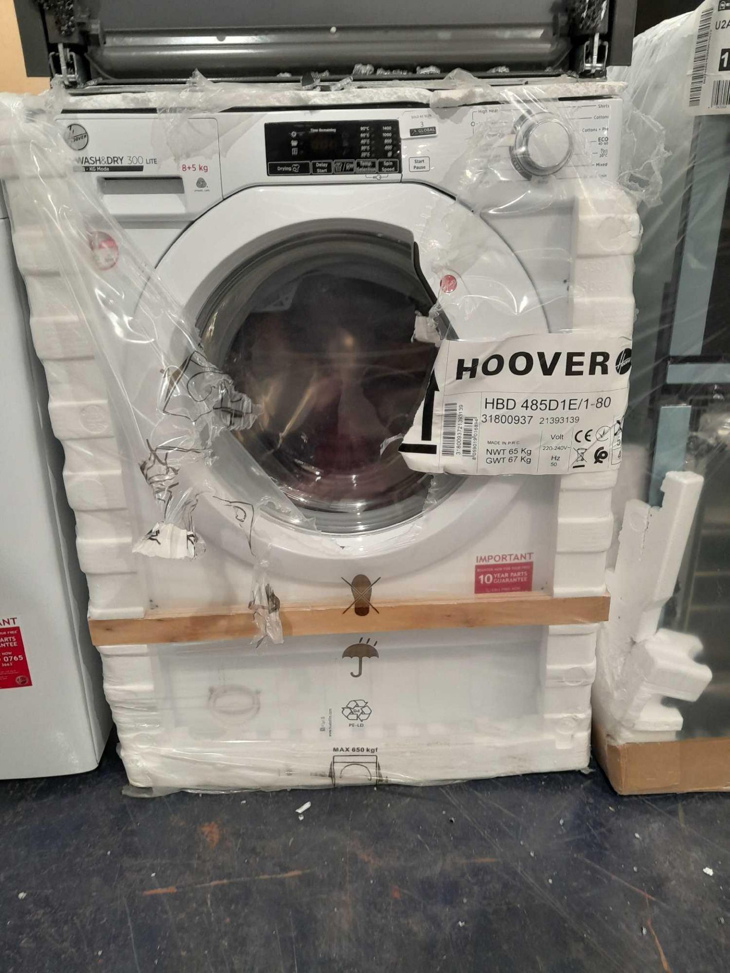 RRP £480 Hoover H-Wash And Dry 300 Lite Washer Dryer - Image 2 of 2