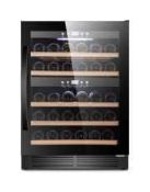 RRP £290 Professional Glass Front Wine Cooler 130L Black/Silver| Adexa Axw130