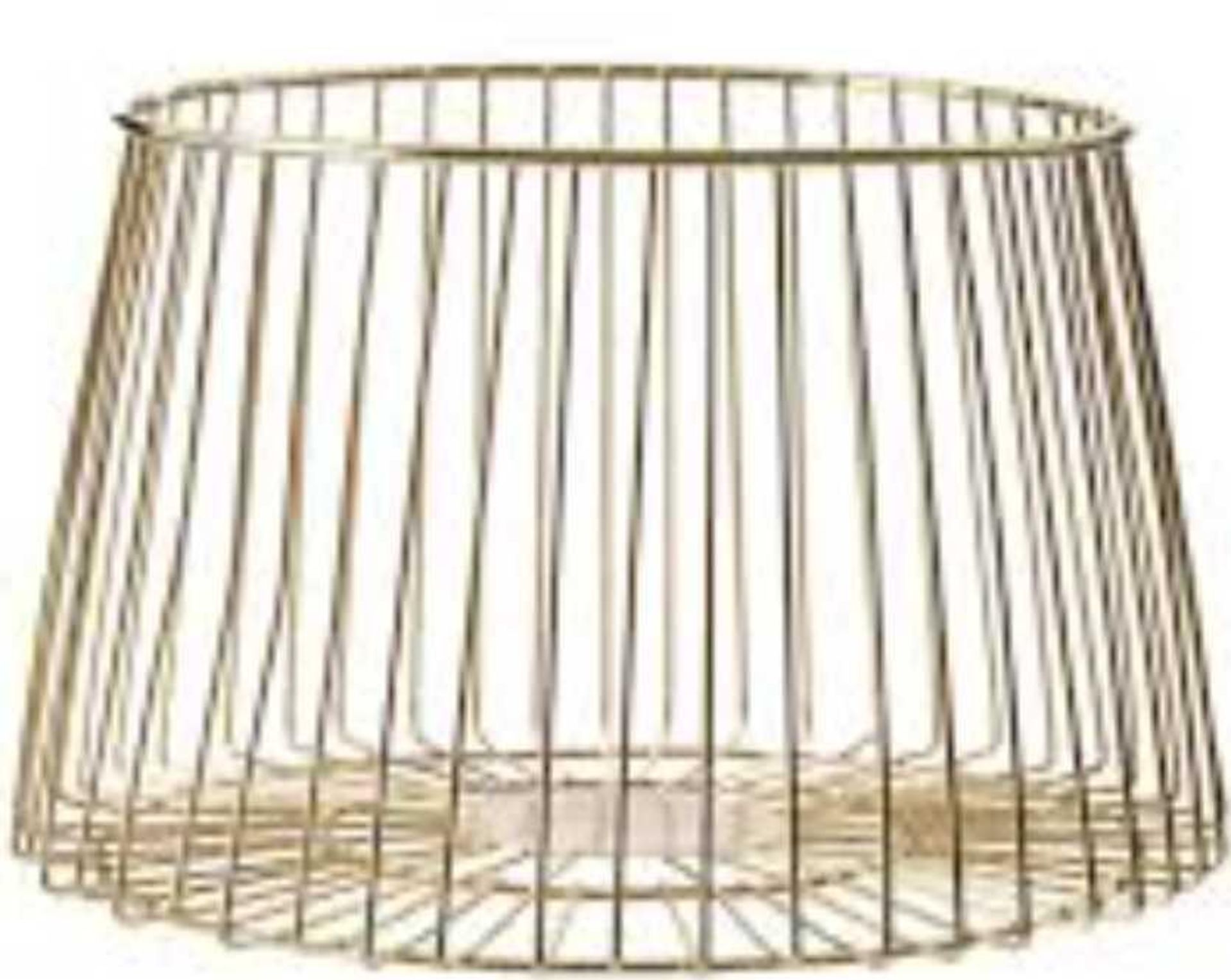 RRP £70 Boxed Vertex Deco Metal Wire Gold Basket