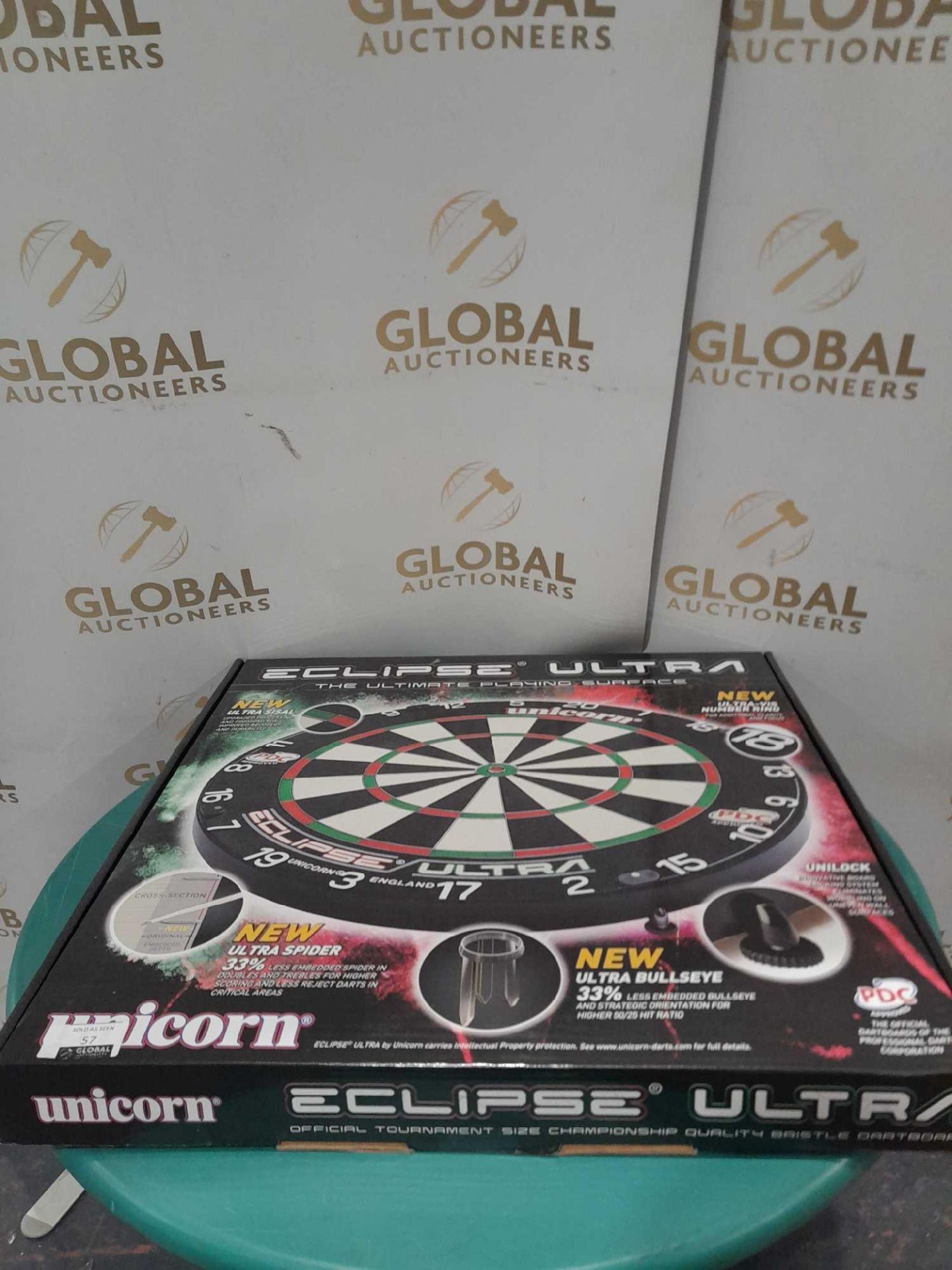 RRP £80 Boxed Eclipse Ultra Unicorn Dartboard Set - Image 2 of 2