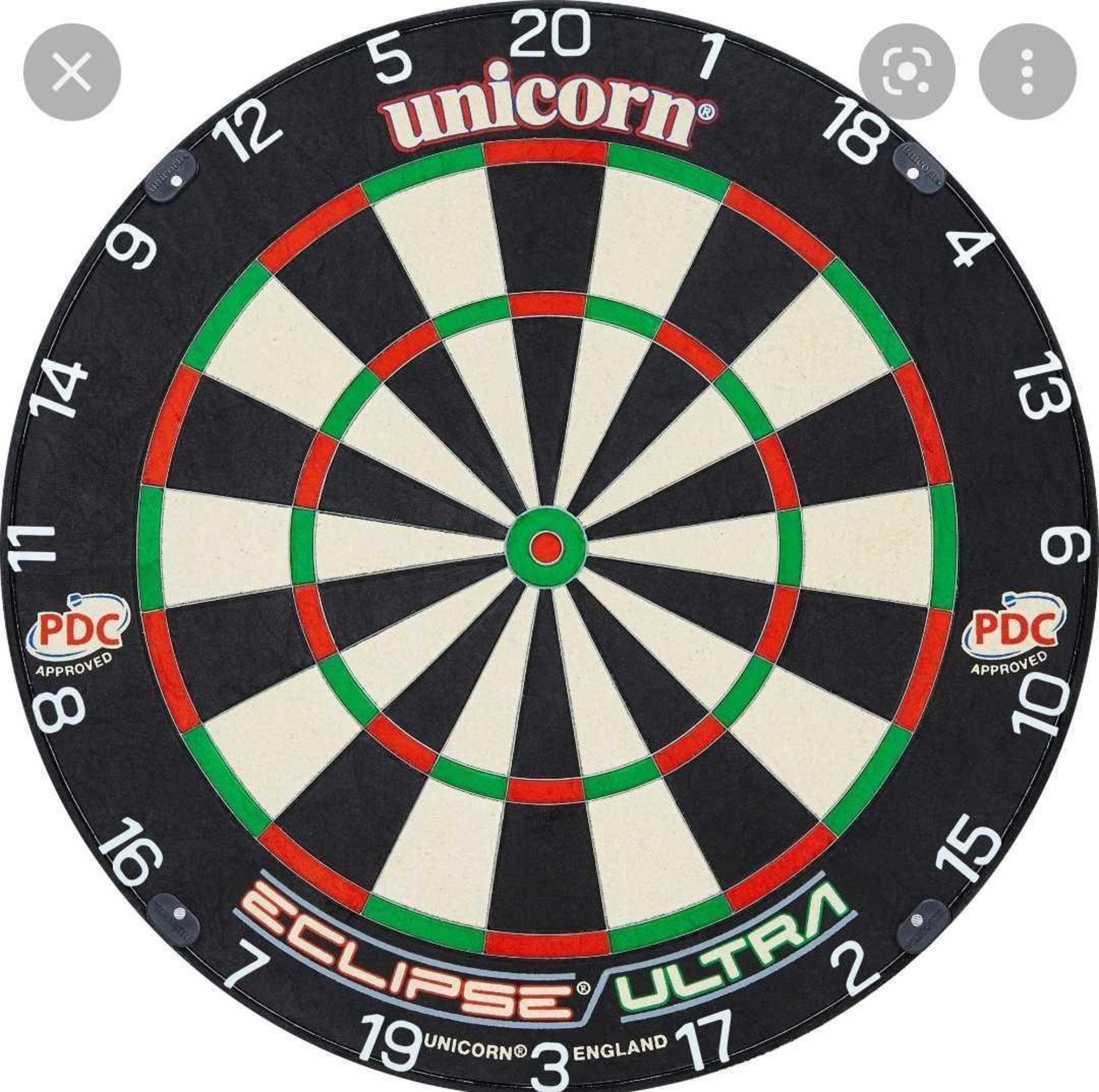 RRP £80 Boxed Eclipse Ultra Unicorn Dartboard Set