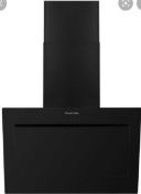 RRP £250 Boxed Russell Hobbs 90Cm Wide Angled Black Glass Chimney Cooker Hood