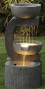 RRP £175 Boxed Resin Floor Fountain With Led Light