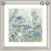 RRP £115 Powder Blue Flowers Catherine Stephenson Canvas Wall Art