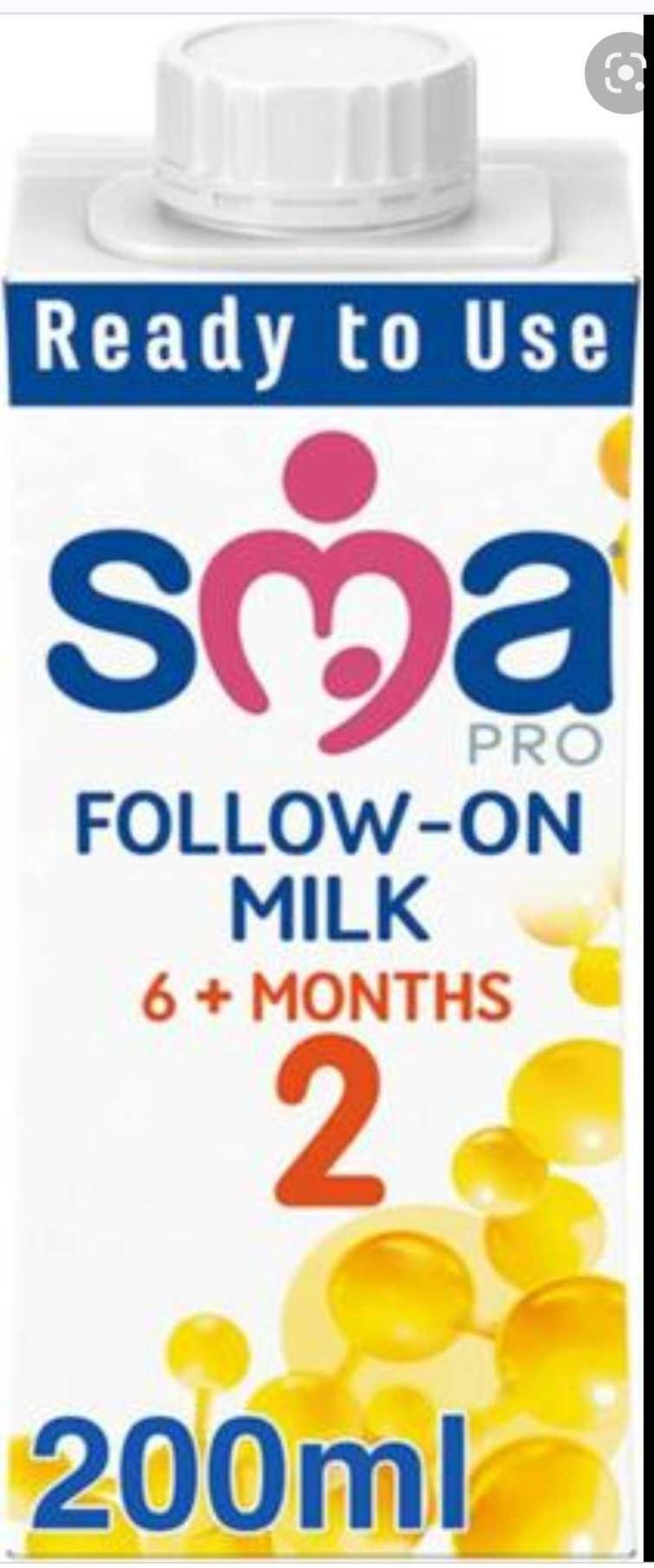 RRP £100 Lot To Contain 4 Boxes Each Containing 12 X 200Ml Sma 2 Pro Baby Milk