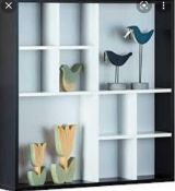 RRP £150 Boxed Interlink Decem Black And White Wall Shelfs