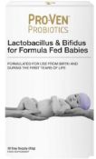 RRP £60 Lot To Contain 12 Boxed Proven Probiotics Lactobacillus And Bifidus For Formula Fed Babies