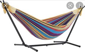 RRP £160 Boxed Vivere Cotton Hammock Stand And Bag