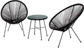 RRP £210 Boxed Aarnavi Set Of 2 Egg Wire Chairs