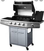 RRP £315 Boxed Barretti 3-Burner Natural Gas Bbq With Cabinet