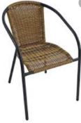 RRP £620 Boxed Set Of 6 Hibbert Stacking Garden Dining Chairs