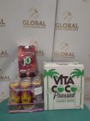 RRP £300 Lot To Contain A Large Amount Of Assorted Drinks Such As, Vita Coconut Water, Rockstar Ener
