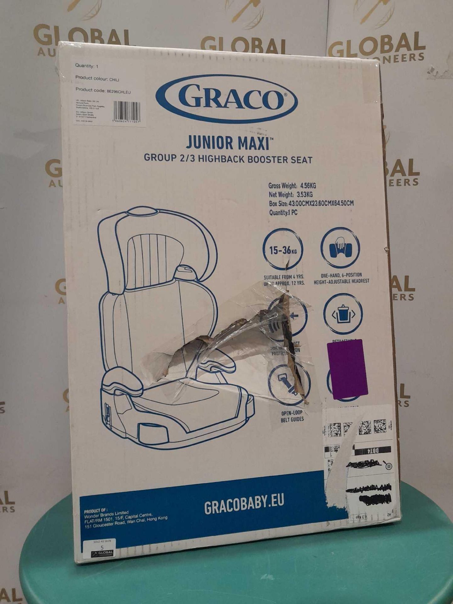 RRP £70 Boxed Graco Junior Maxi Group 2/3 High Back Booster Seat - Image 2 of 2