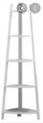 RRP £80 Boxed Audrianne Corner Plant Stand In White