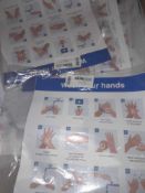 RRP £50 Box To Contain 17 Brand New Wash Your Hands Poster Signs