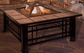 RRP £300 Boxed Steel Wood Burning Fire Pit Table