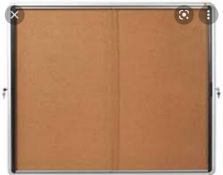 RRP £440 Boxed Nobo Internal Glazed Case Cork With Sliding Door (15 X A4 Sheet Capacity)