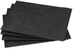 RRP £120 Lot To Contain X4 Items, Set Of 4 Black Placemats, Set Of 2 Woven Placemats, Set Of 2 Pillo