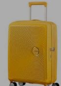 RRP £185 American Tourister 77Cm Soundbox 4 Spinner Golden Large Suitcase (In Need Of Attention)