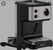 RRP £100 Boxed Amazon Basics Espresso Coffee Machine With Milk Frother