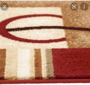 RRP £90 Taima Power Loom Red Brown Ivory Floor Rug