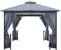 RRP £340 Boxed Outsunny 84C-331Lg 2 Part Gazebo