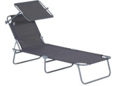 RRP £200 Boxed Outsunny Reclining Sun Lounger