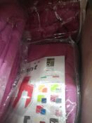 RRP £200 Lot To Contain X10 Bagged Elegant Pink 2 Seat Couch Cover