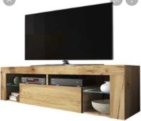 RRP £120 Boxed Selsey Bianko Tv Stand 140 Cm Lancaster Cabinets