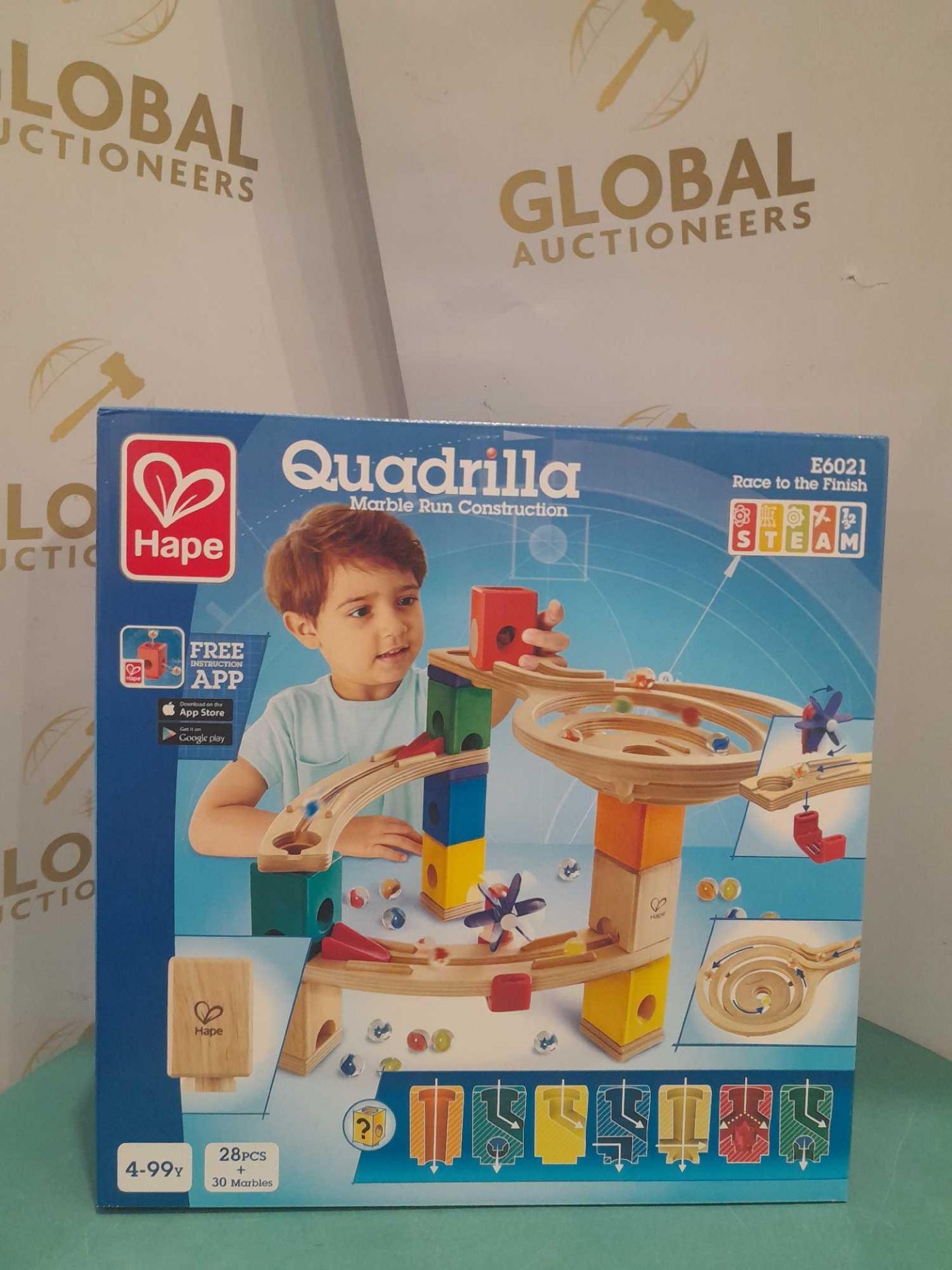 RRP £100 Lot To Contain X4 Boxed Hape Quadrilla Marble Run Construction - Image 2 of 2