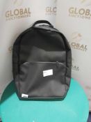 RRP £90 Rains Black Leather Backpack
