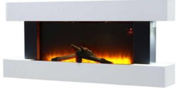 RRP £350 Boxed Warmiehomy Wall Fire Suite